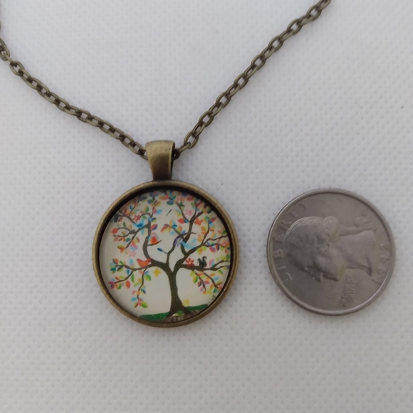 Handmade Vintage Wild Pendant on a Bronze Chain Necklace - Picture 3 of 5